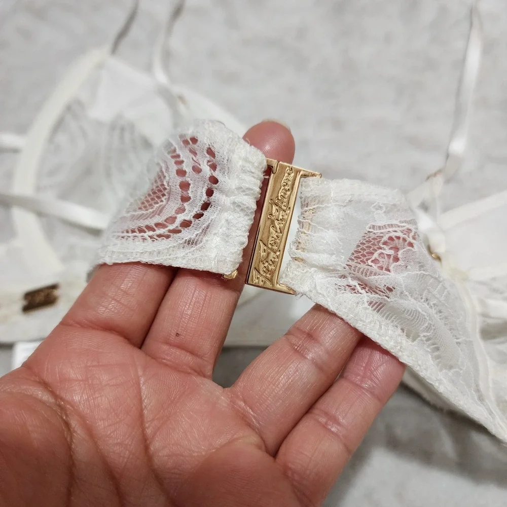 For Love & Lemons Unlined Underwire Bra Women's SZ M Sexy Feminine Coquette NWT
